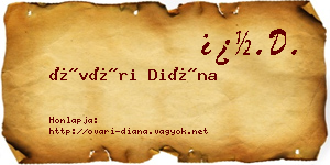 Óvári Diána névjegykártya